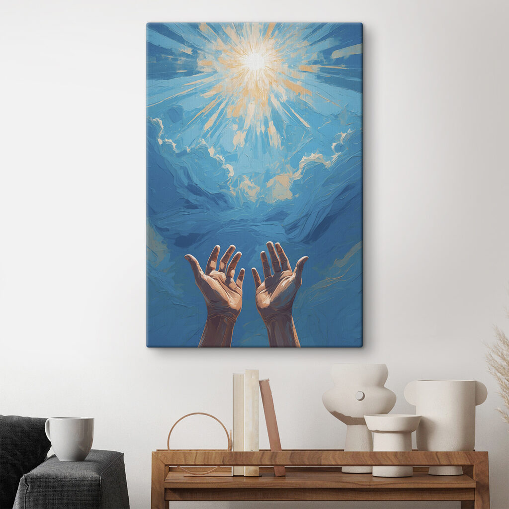 Hände dem Sonnenlicht entgegen — Interieur 2