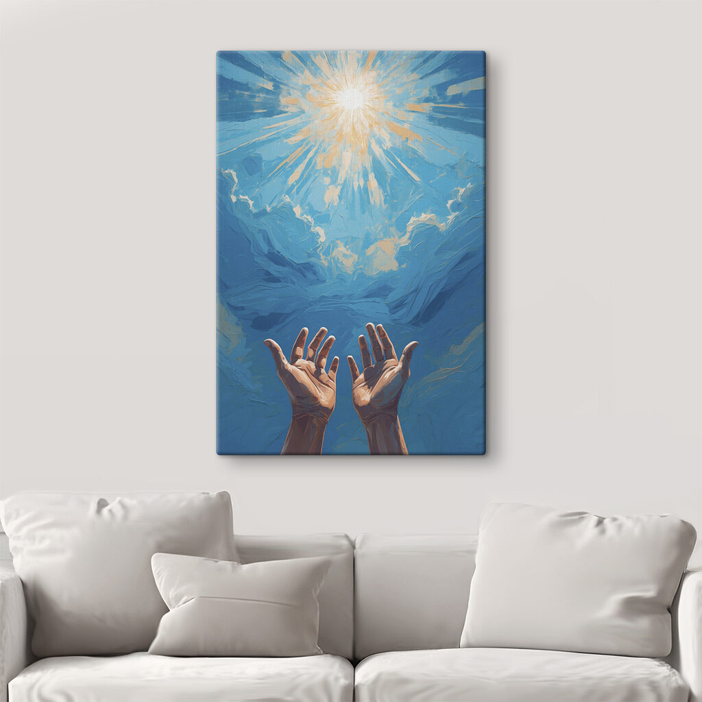Hände dem Sonnenlicht entgegen — Interieur 3