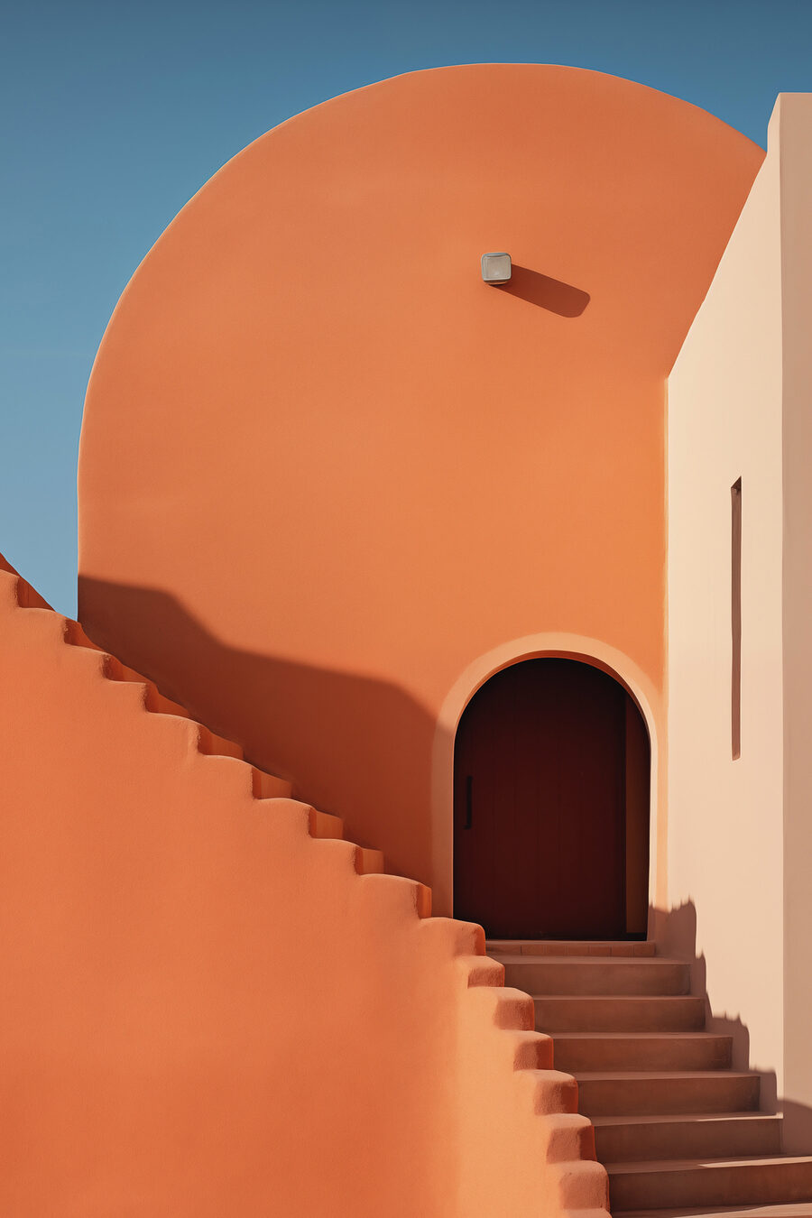 Treppe in Terrakotta — ganzes Design