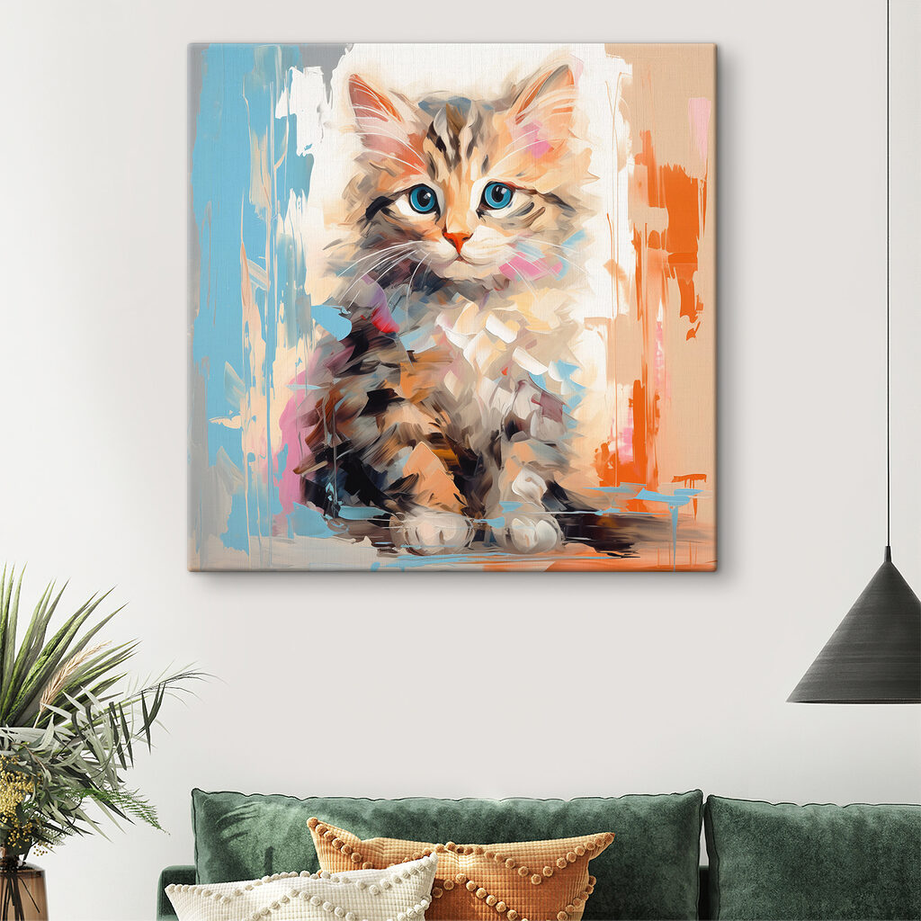 Kätzchen zwischen Farbtupfern — Interieur 3