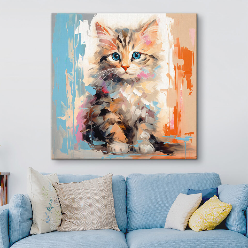 Kätzchen zwischen Farbtupfern — Interieur 1