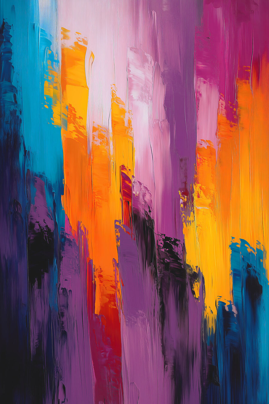 Violette und orange Farbstreifen — ganzes Design