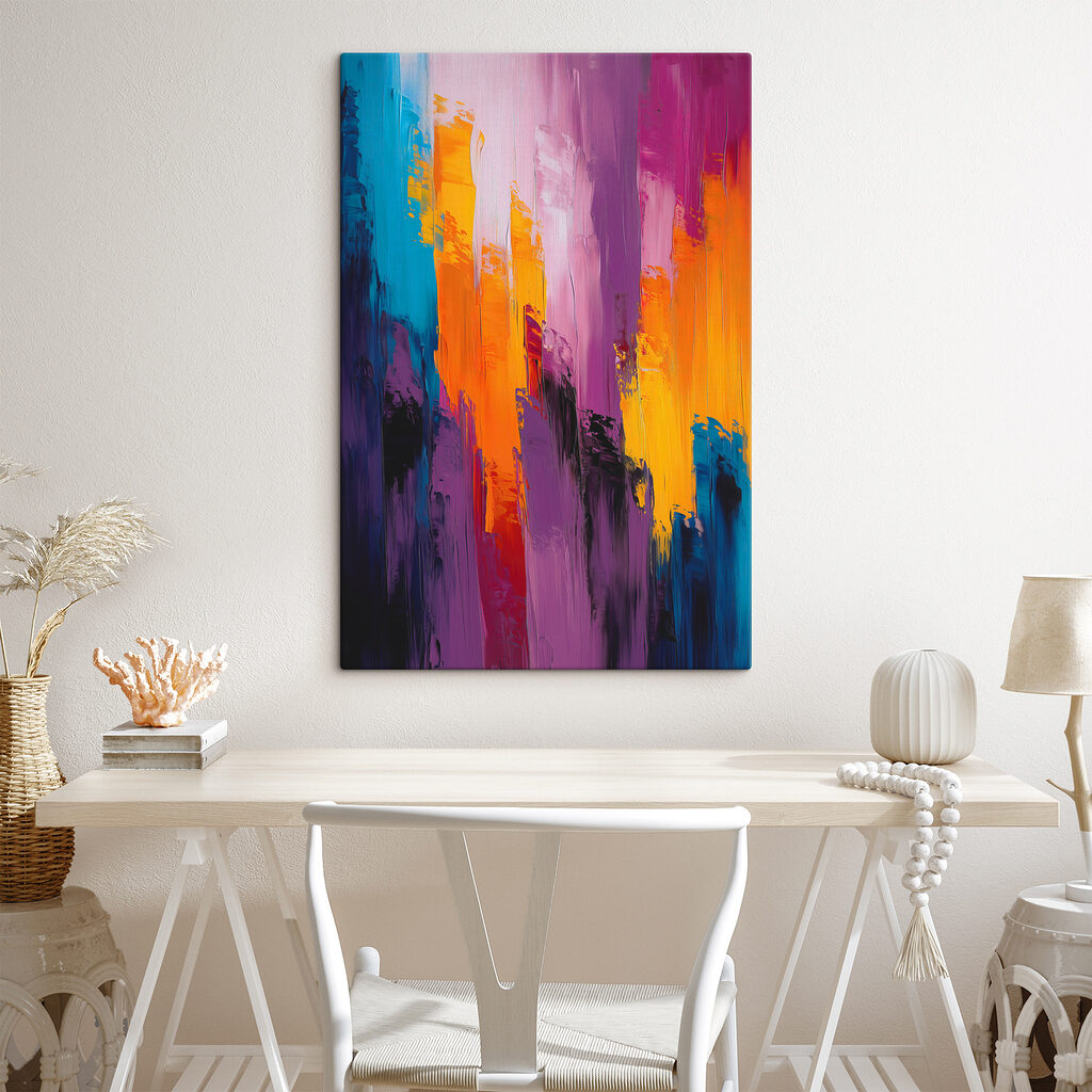 Violette und orange Farbstreifen — Interieur 3