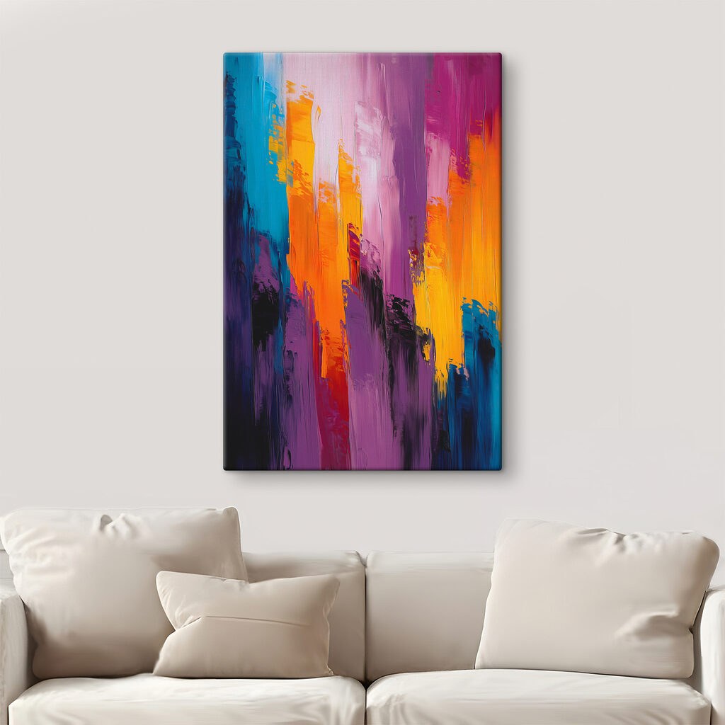 Violette und orange Farbstreifen — Interieur 4