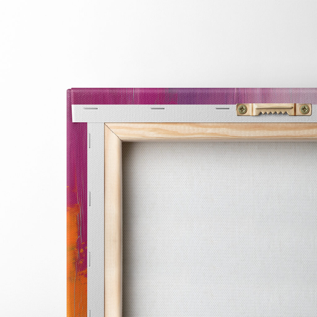Violette und orange Farbstreifen — Rückseite