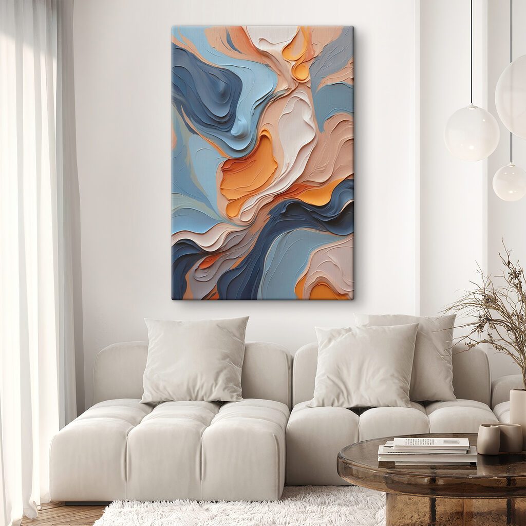 Pastellschichten mit Dunkelblau — Interieur 2