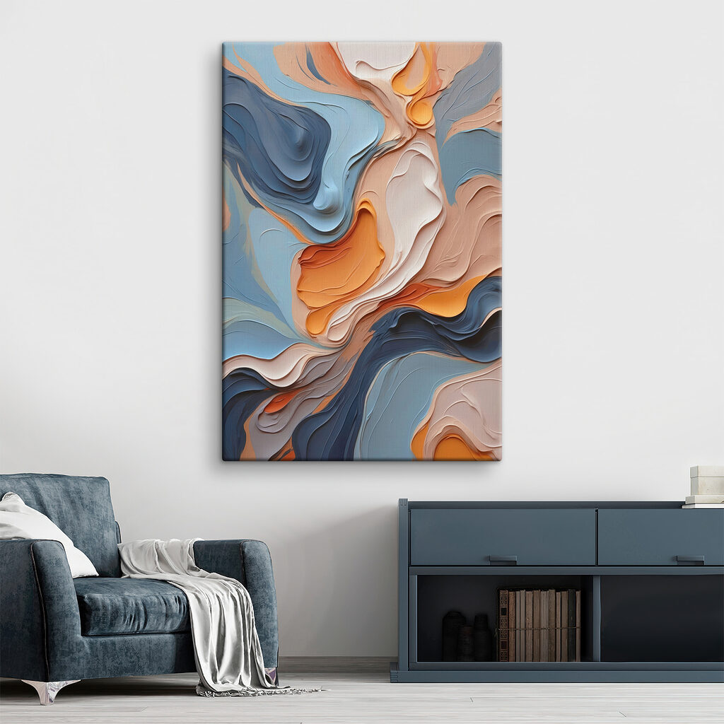 Pastellschichten mit Dunkelblau — Interieur 3