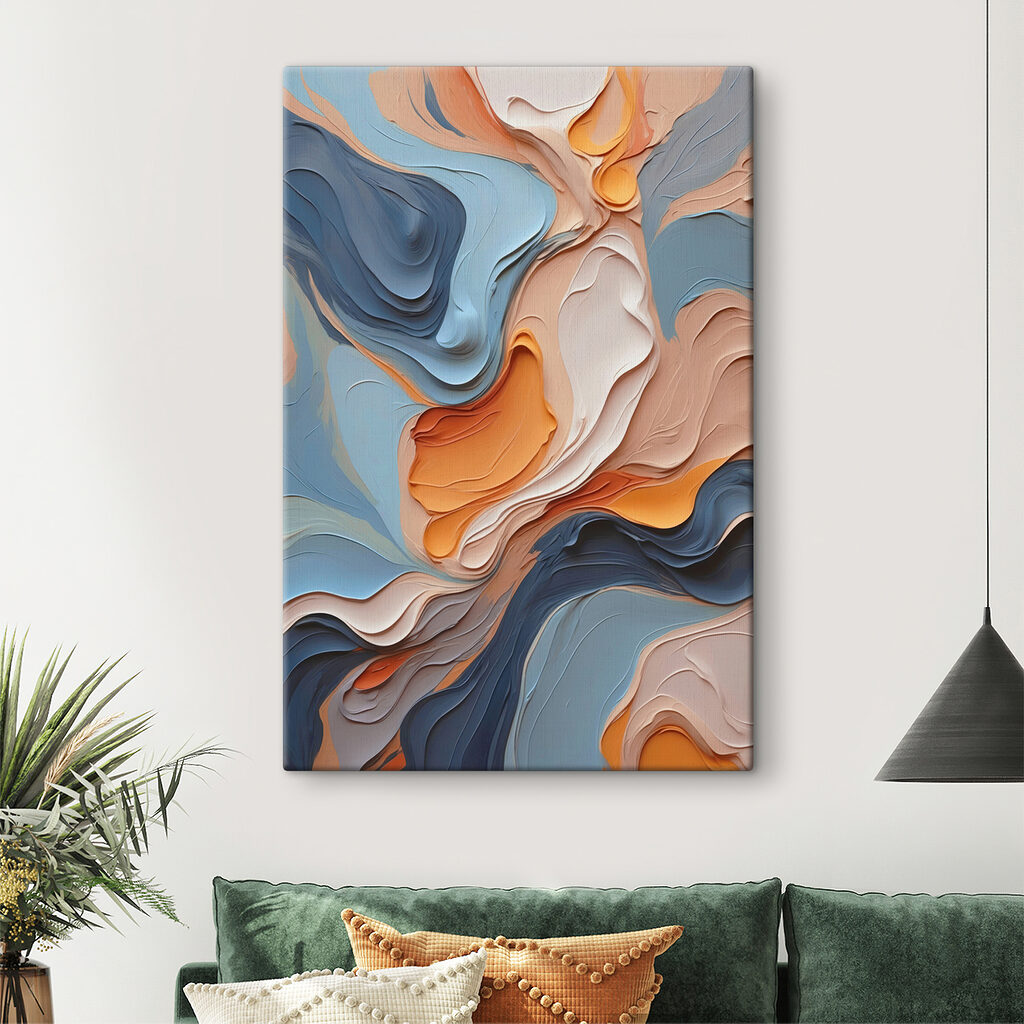 Pastellschichten mit Dunkelblau — Interieur 1