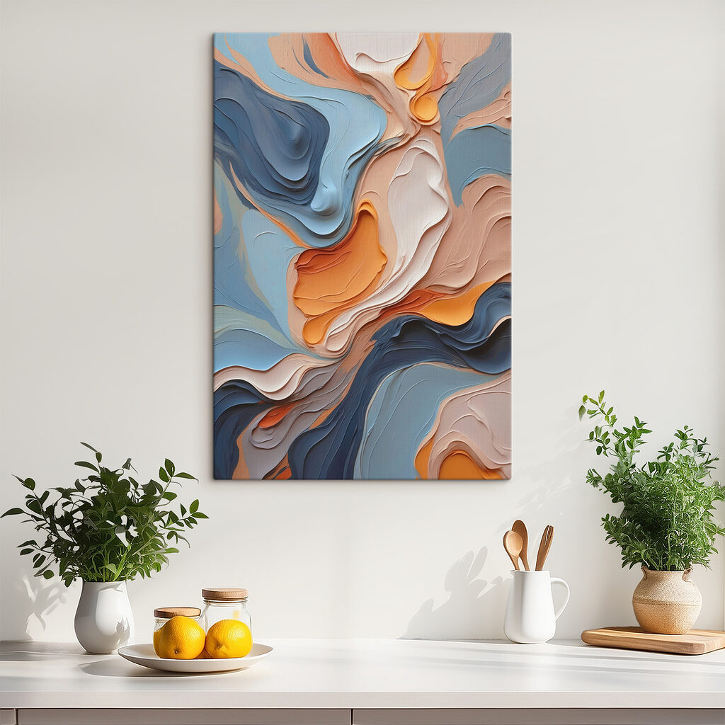 Pastellschichten mit Dunkelblau — Interieur 5
