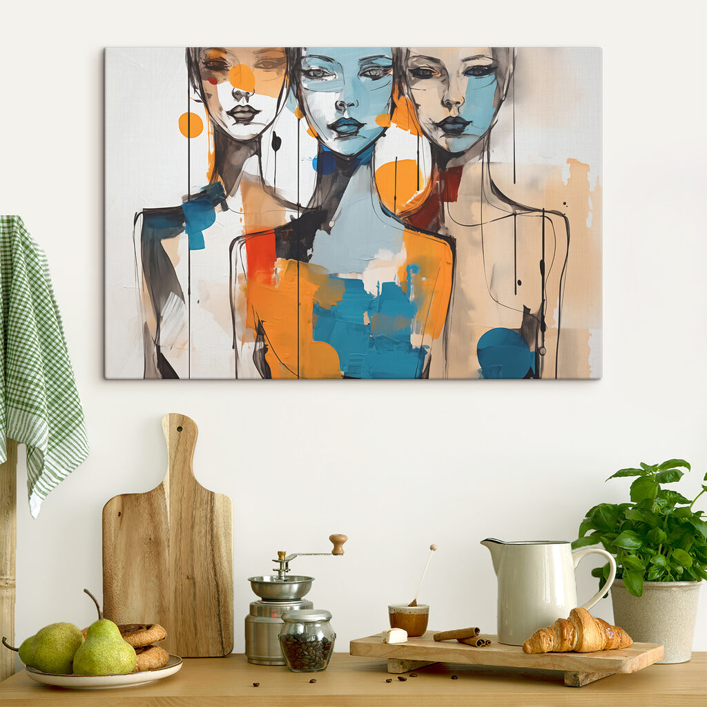 Drei Gesichter in Farbe — Interieur 1