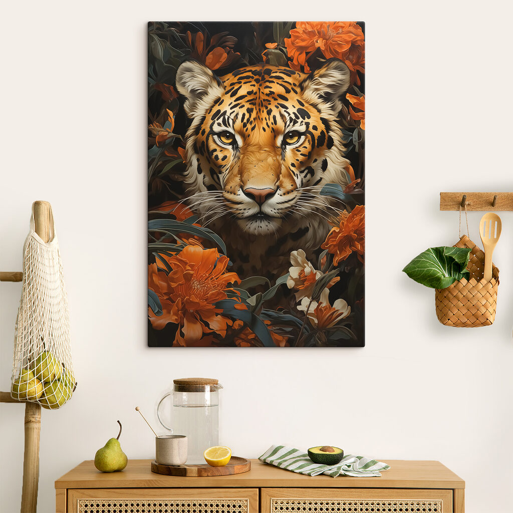 Tigerblick zwischen Blüten — Interieur 1