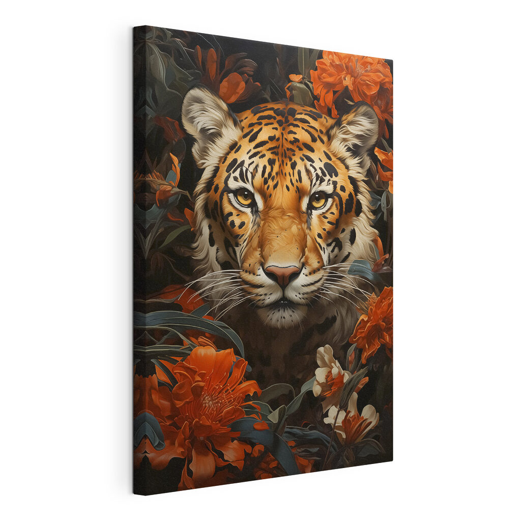 Tigerblick zwischen Blüten — Produktansicht