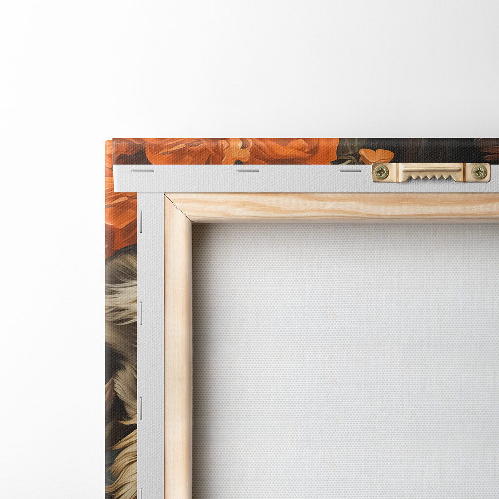 Tigerblick zwischen Blüten — Rückseite