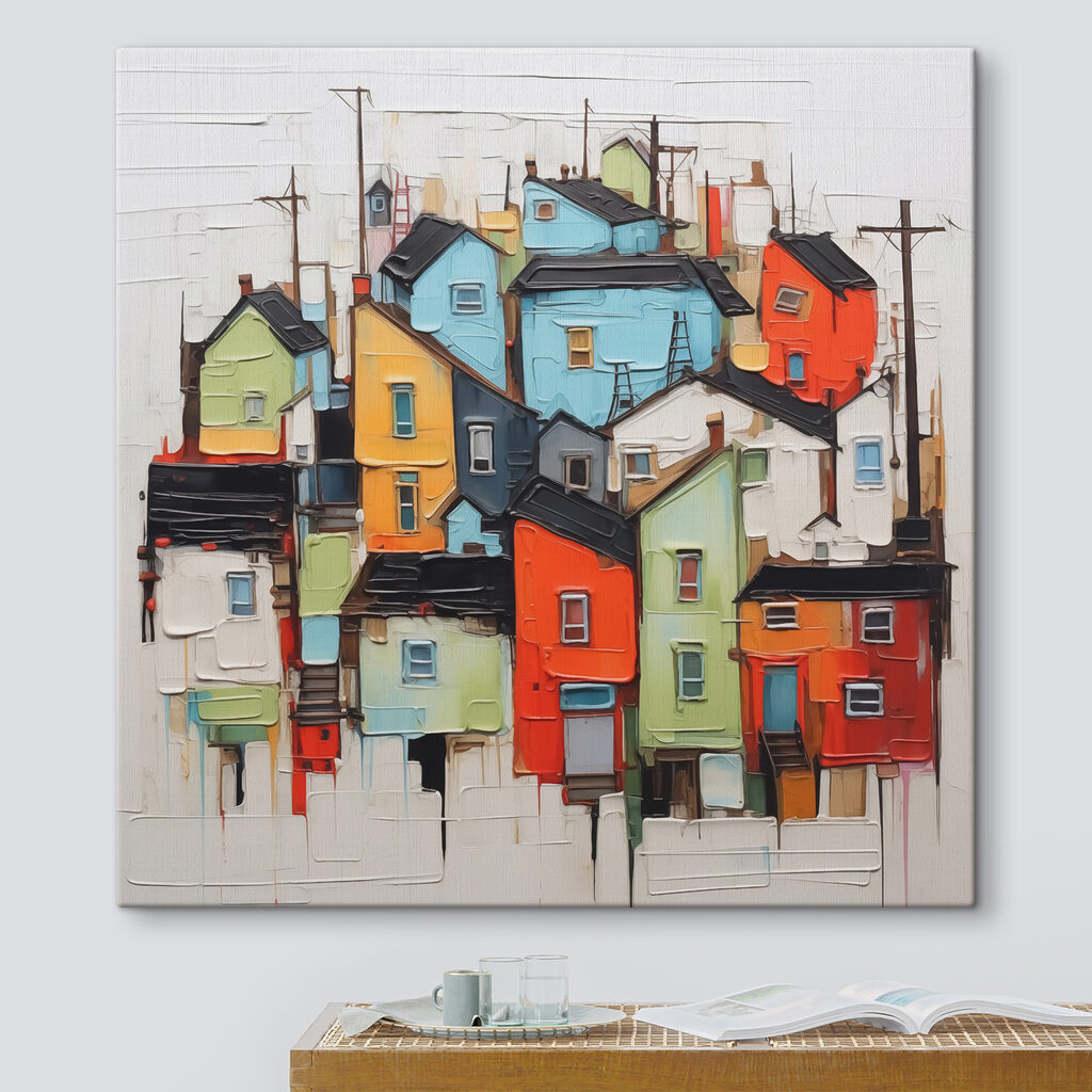 Bunte Häuser, dicht gedrängt — Interieur 2