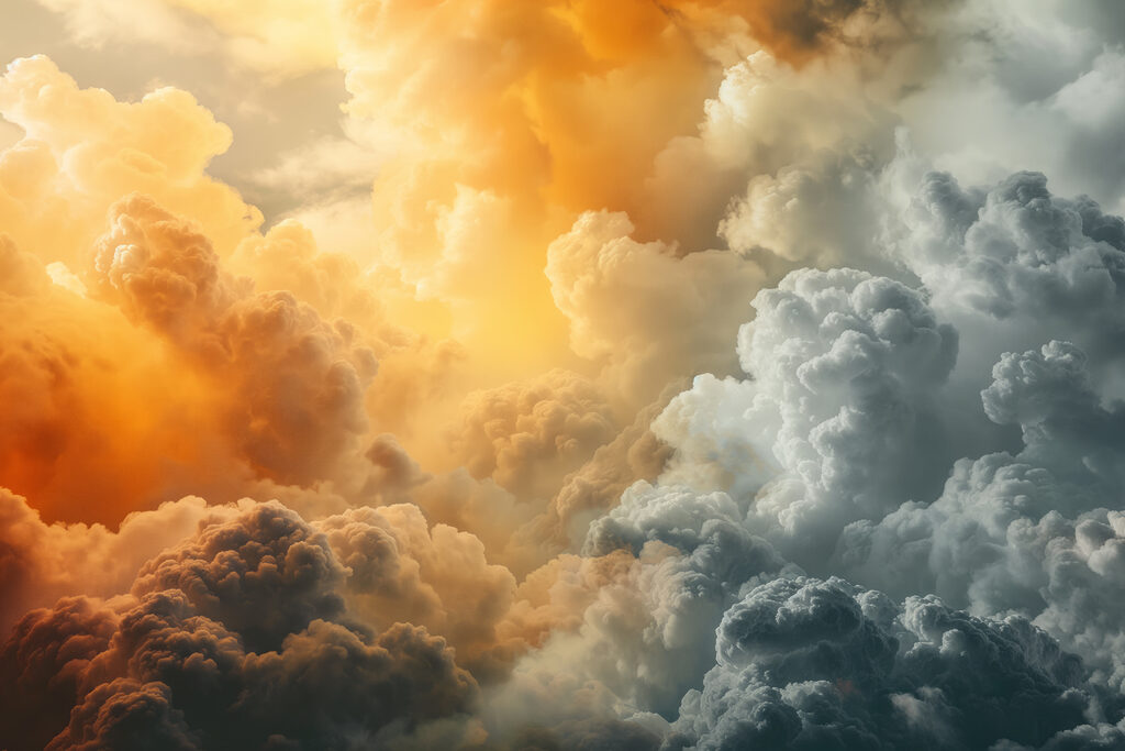 Sonnenlicht bricht durch Wolken — ganzes Design