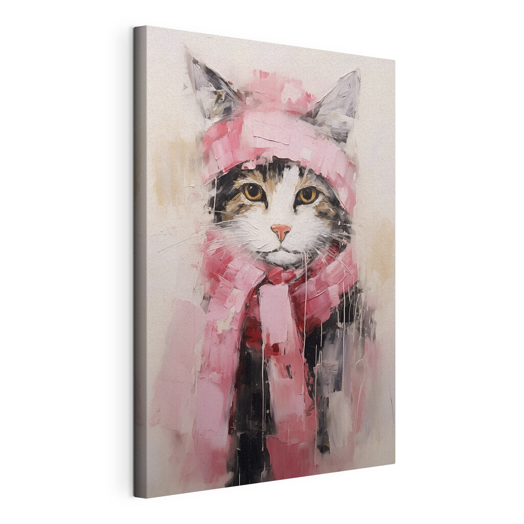 Kätzchen in rosa Wintersachen — Produktansicht