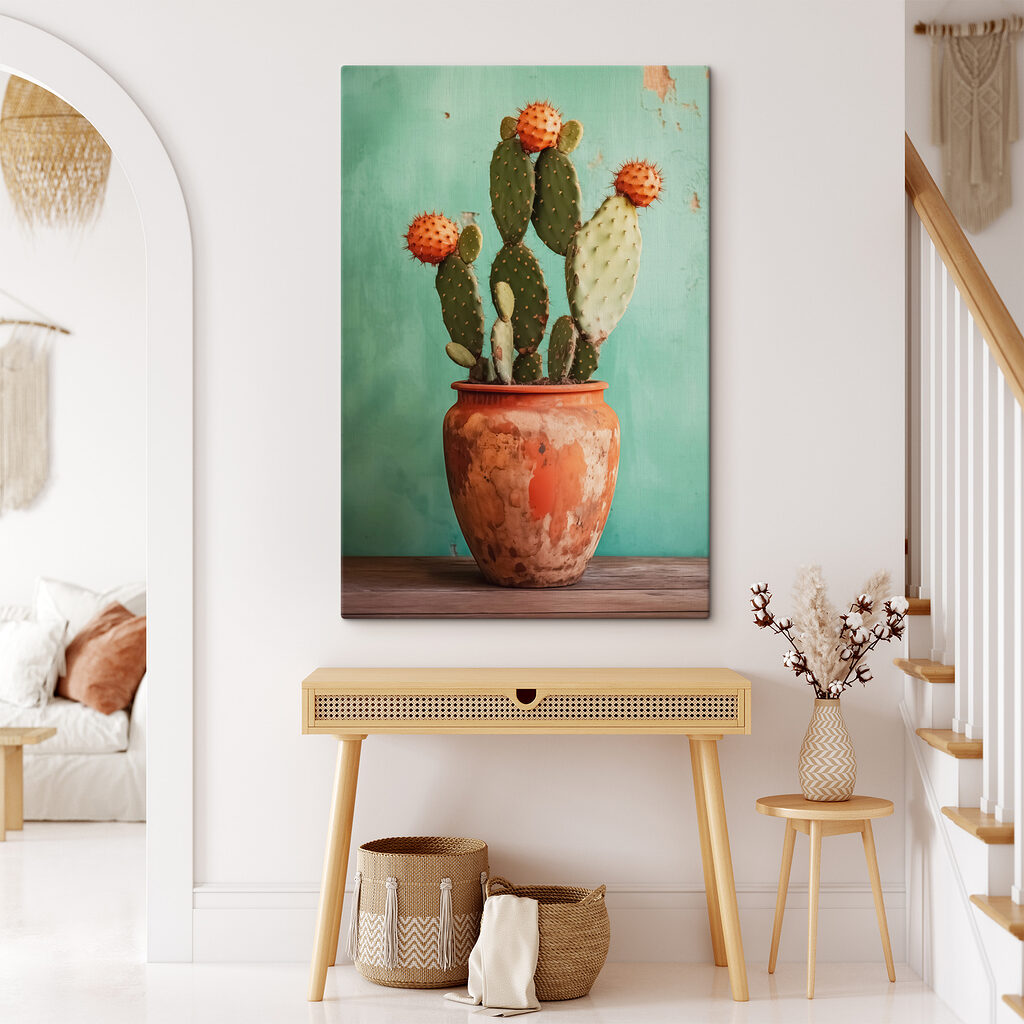 Kaktus im Terrakottatopf — Interieur 2