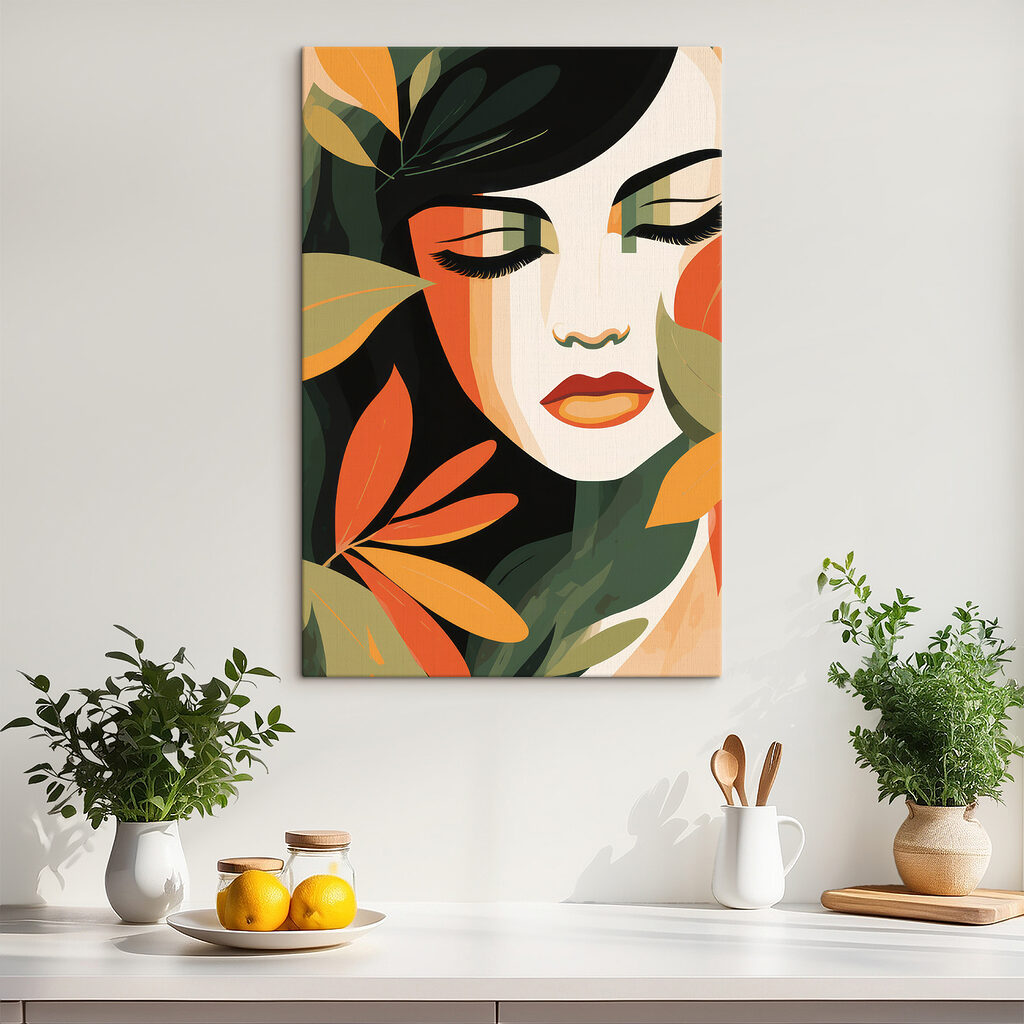 Geschlossene Augen im Herbstlaub — Interieur 1