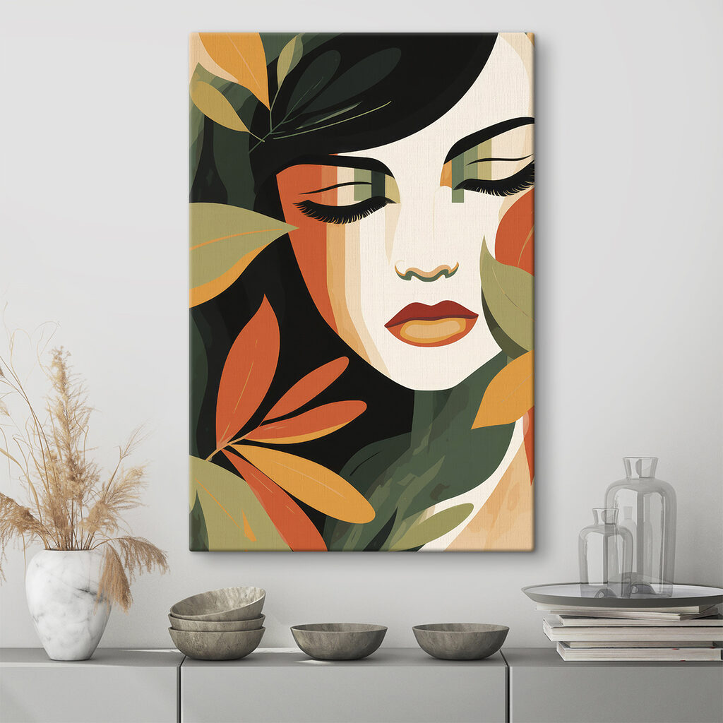 Geschlossene Augen im Herbstlaub — Interieur 2