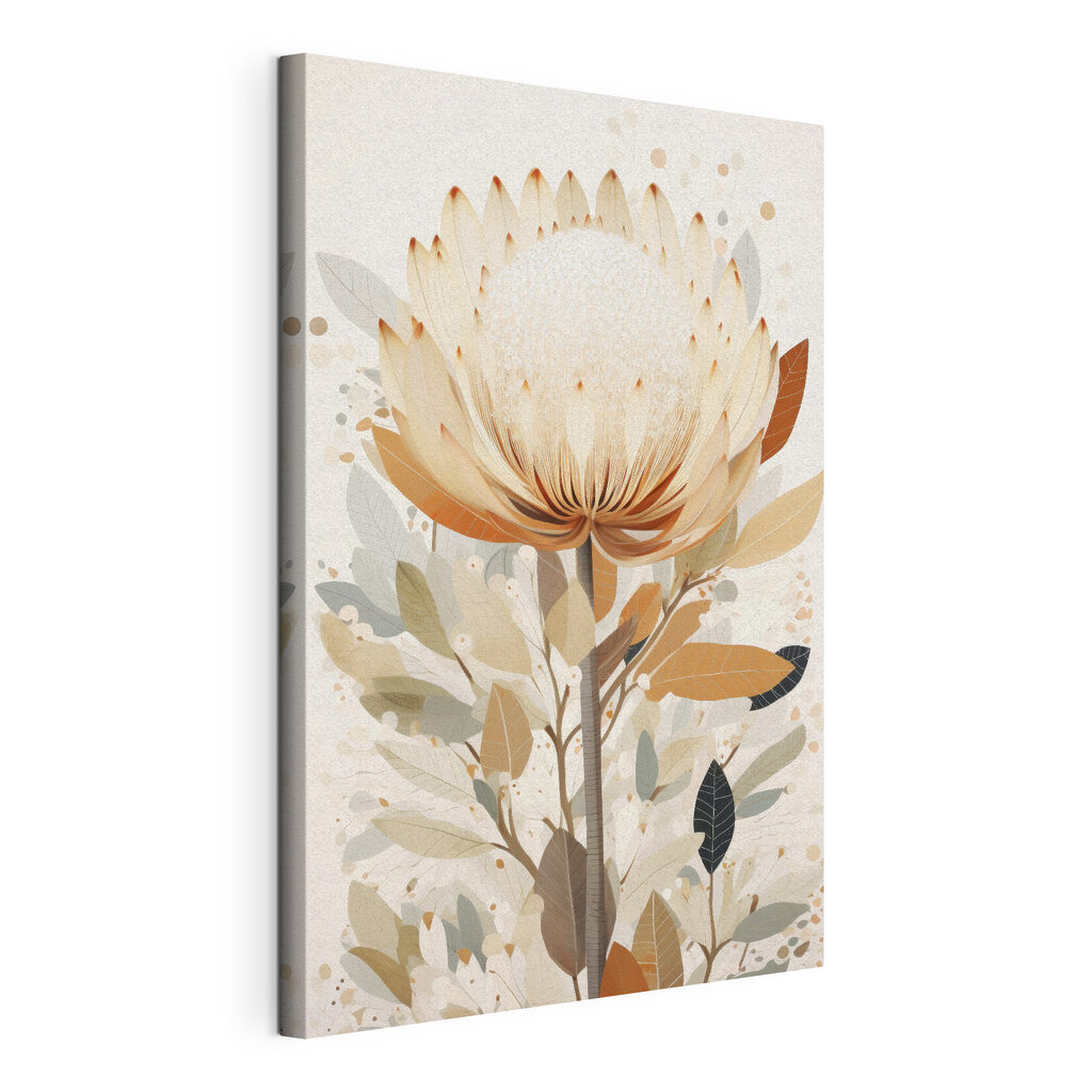 Protea in warmen Sandtönen — Produktansicht