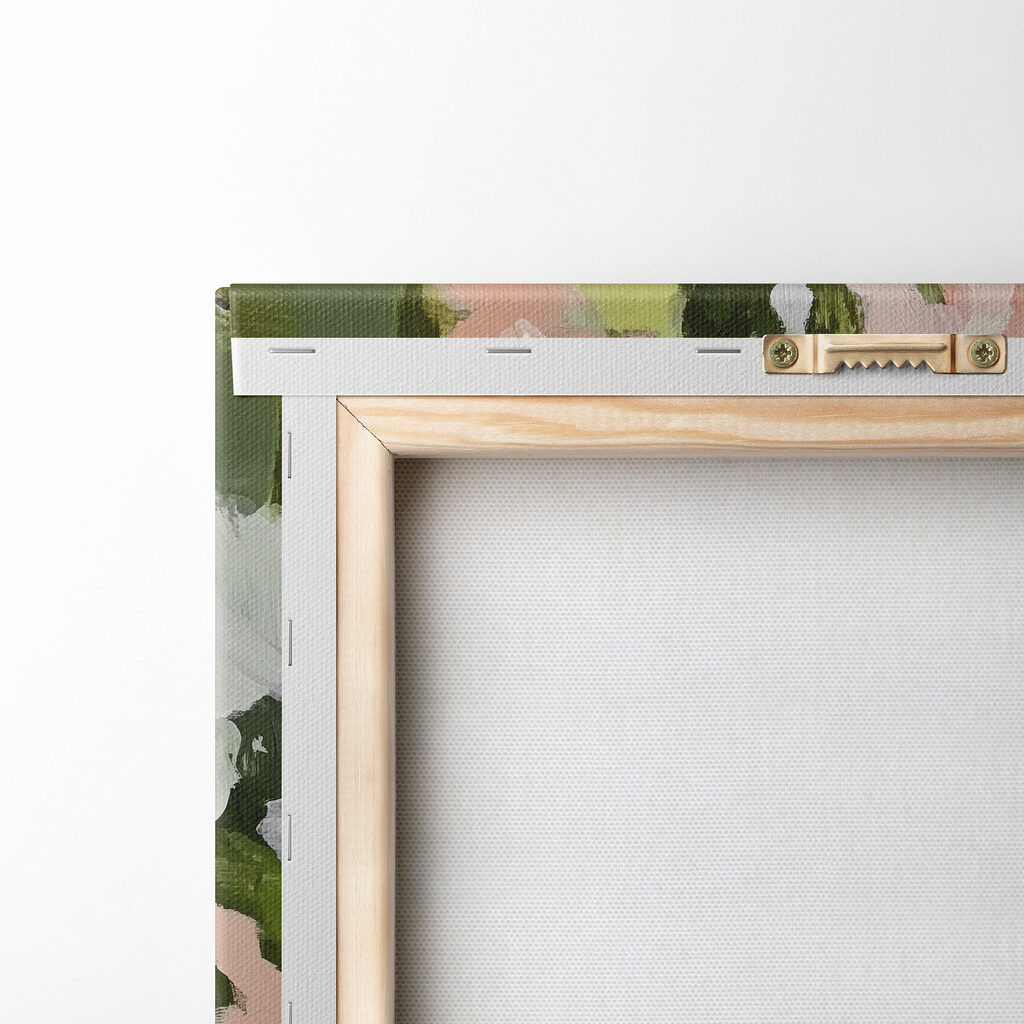 Weiße Blüten im Blattgrün — Rückseite