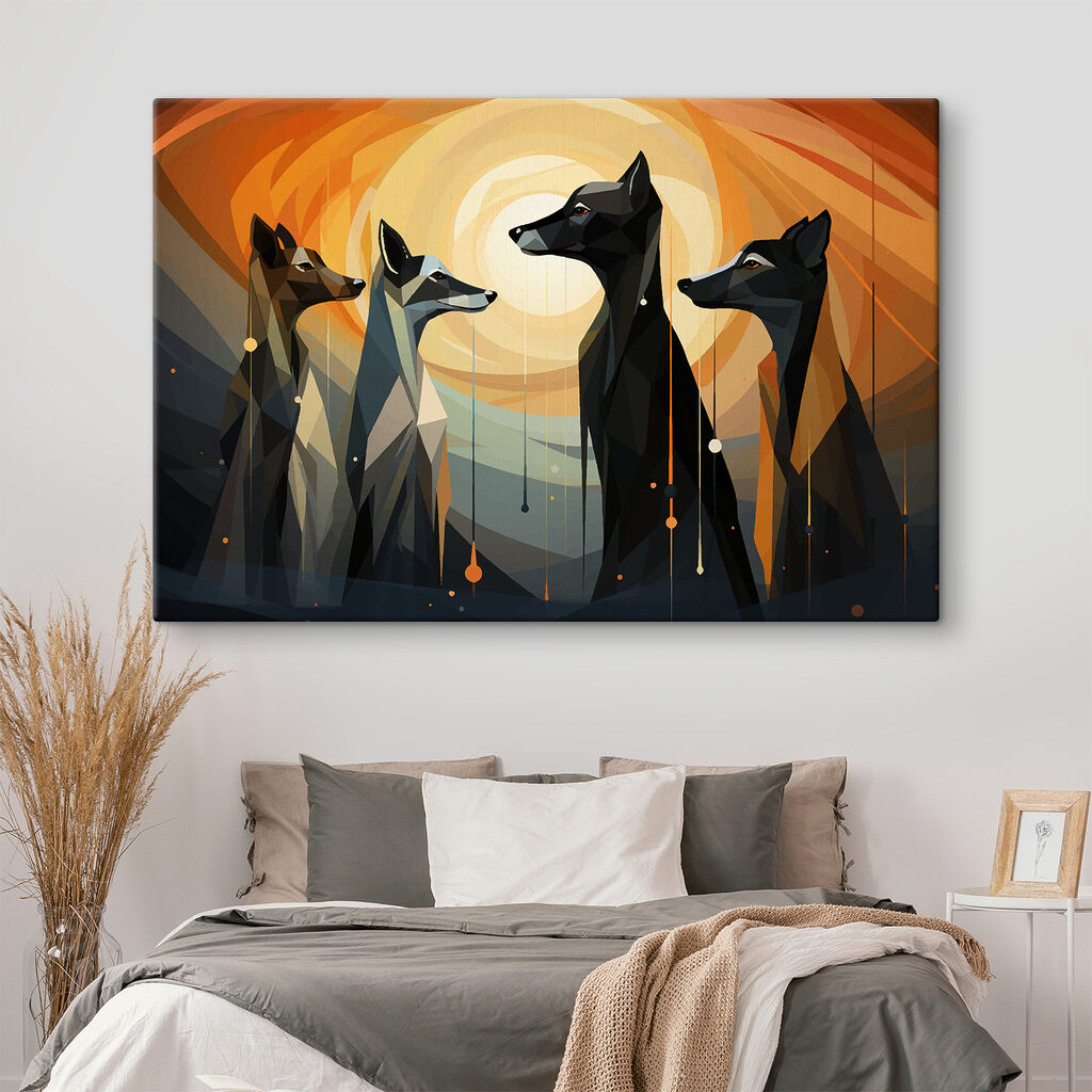 Vier Hunde im Sonnenlicht — Interieur 1