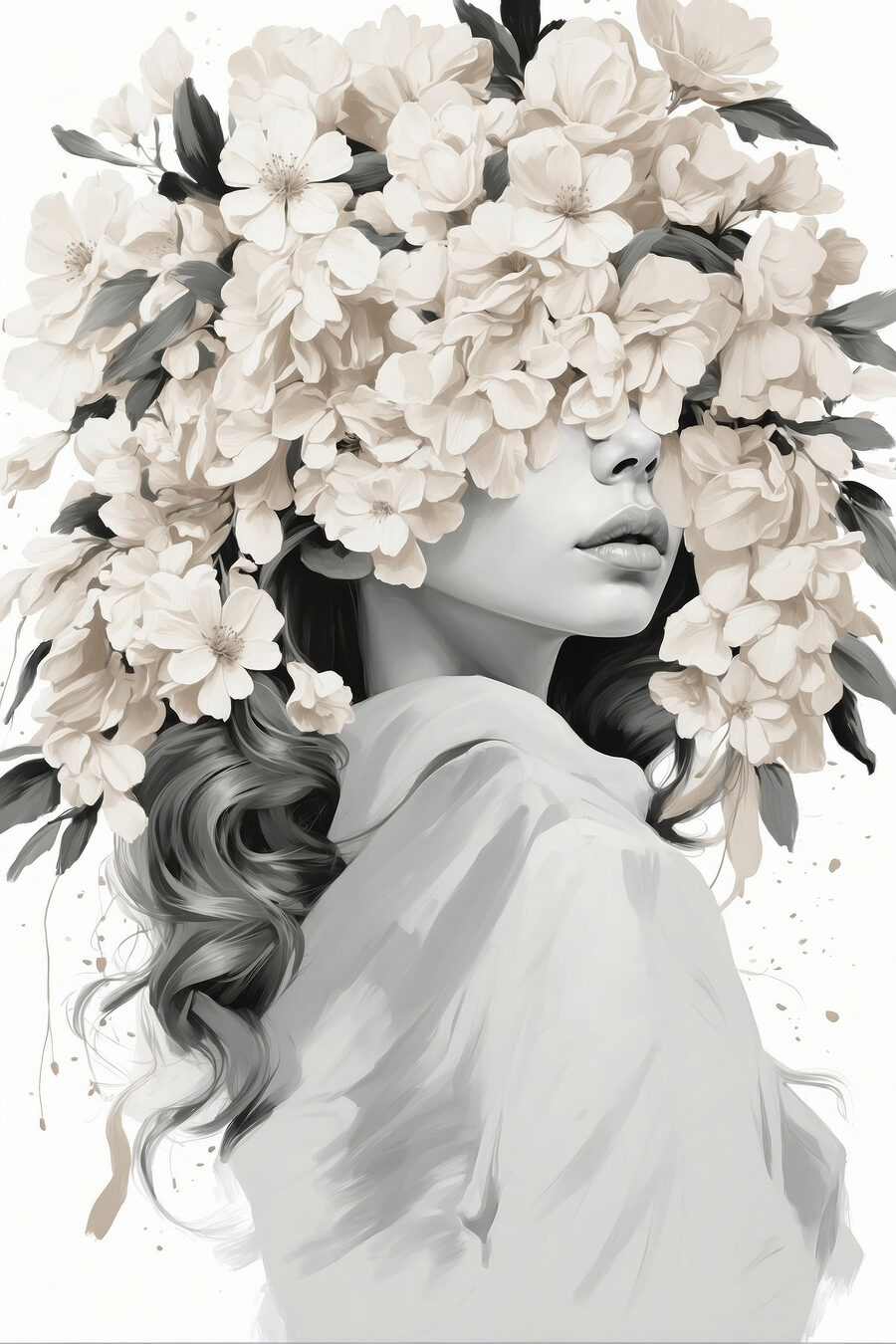 Ihr Blick hinter Blüten — ganzes Design