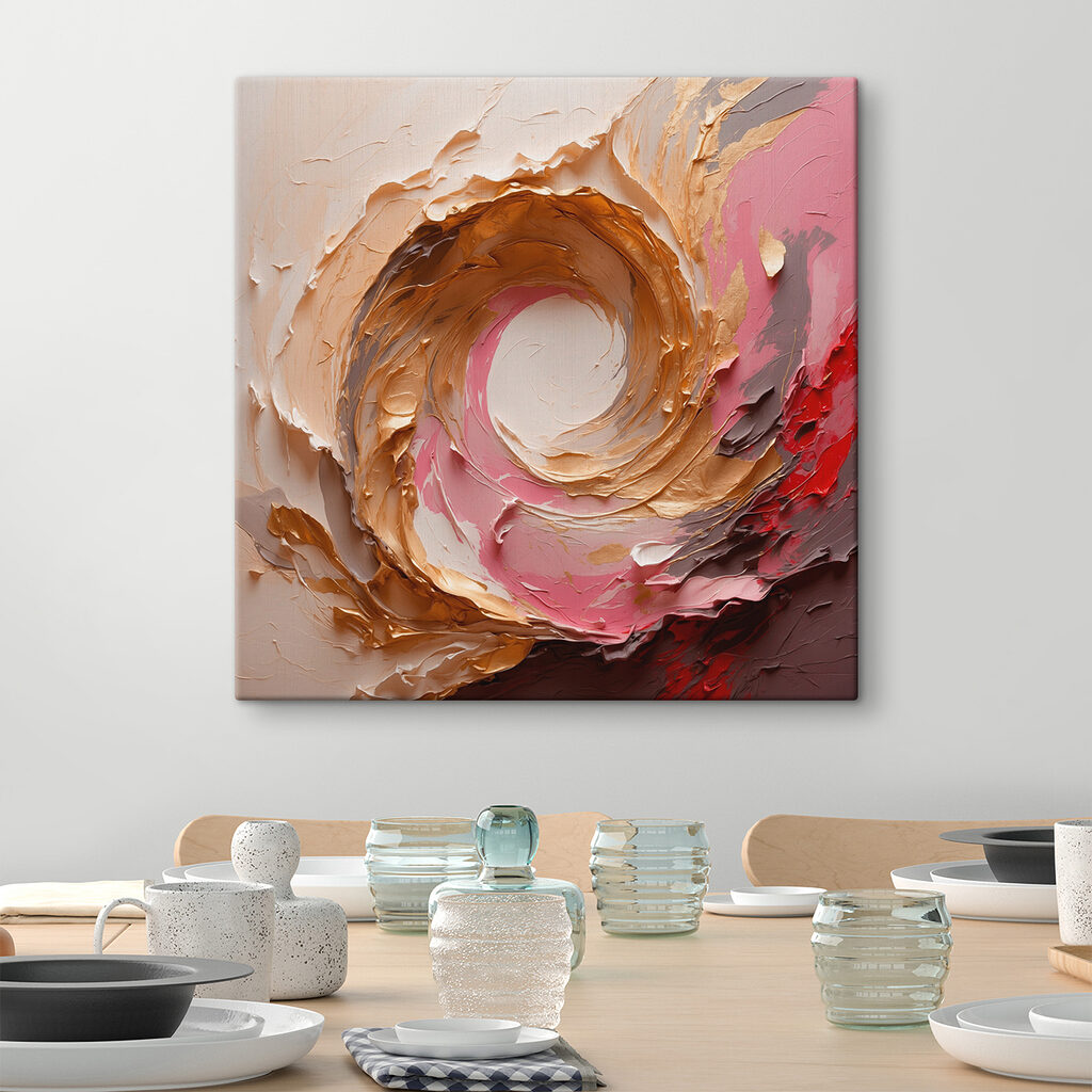 Rosa Wirbel mit Goldrand — Interieur 3