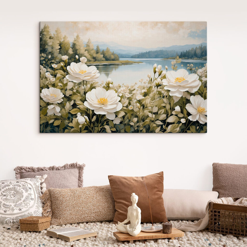 Cremeweiße Blüten am Wasser — Interieur 4