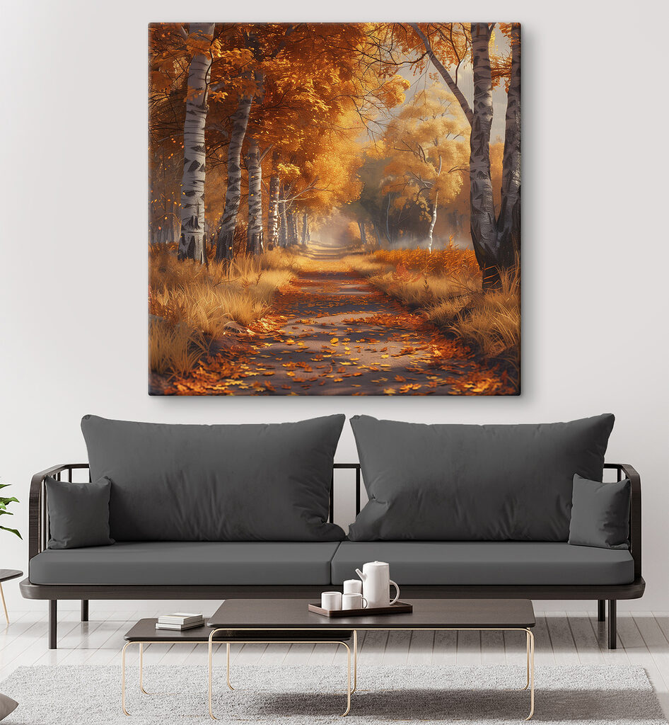 Goldener Weg zwischen Birken — Interieur 2
