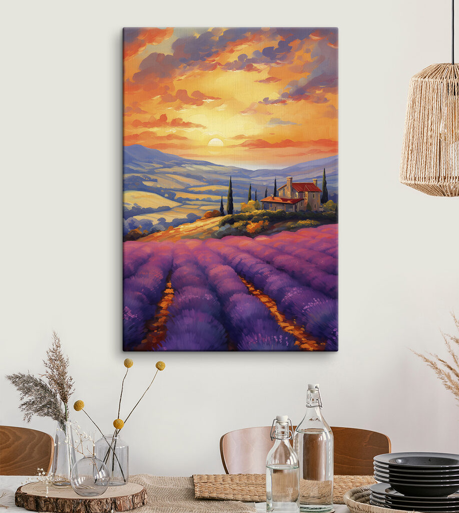 Lavendelfelder am Abend — Interieur 1
