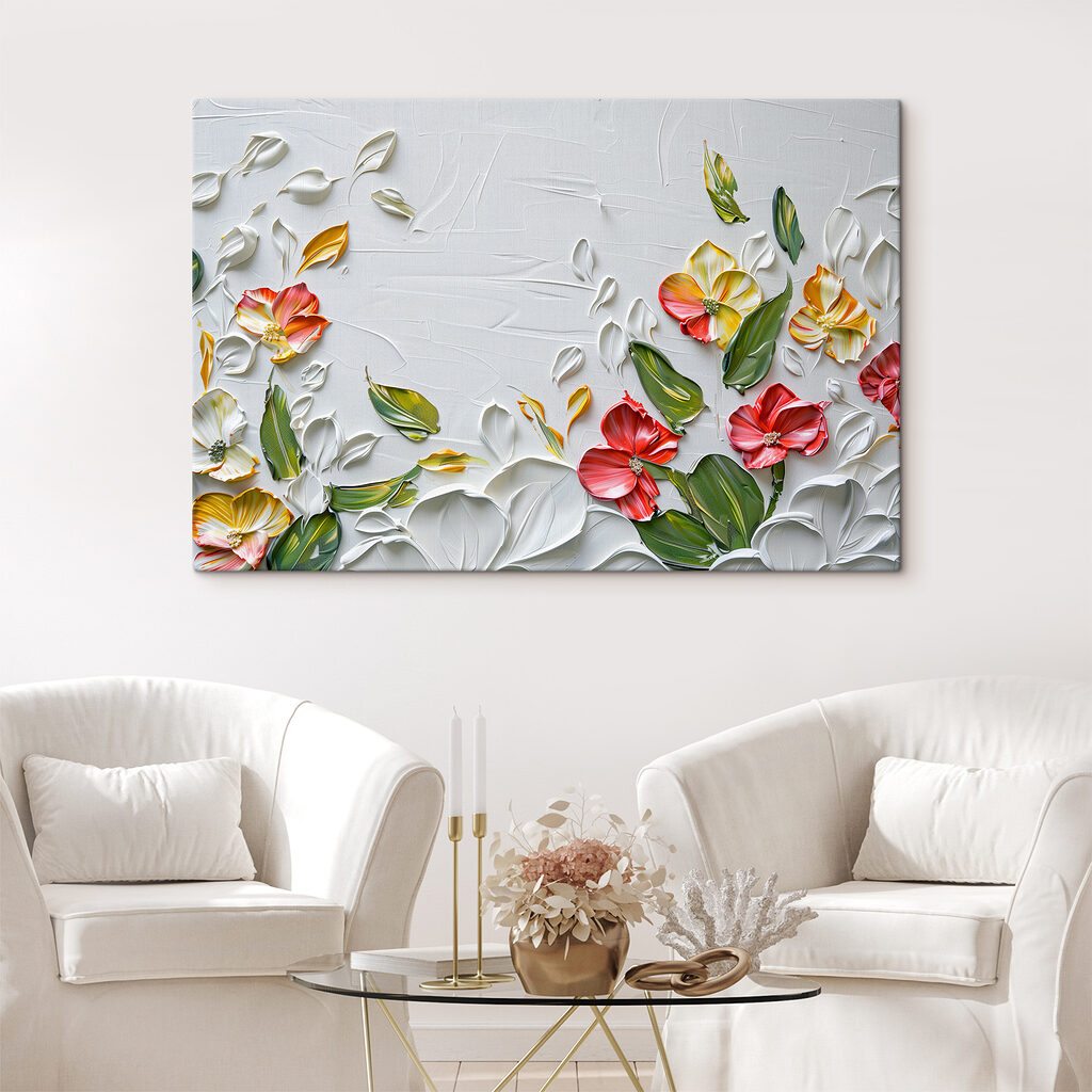 Blütenranken auf Weiß — Interieur 2