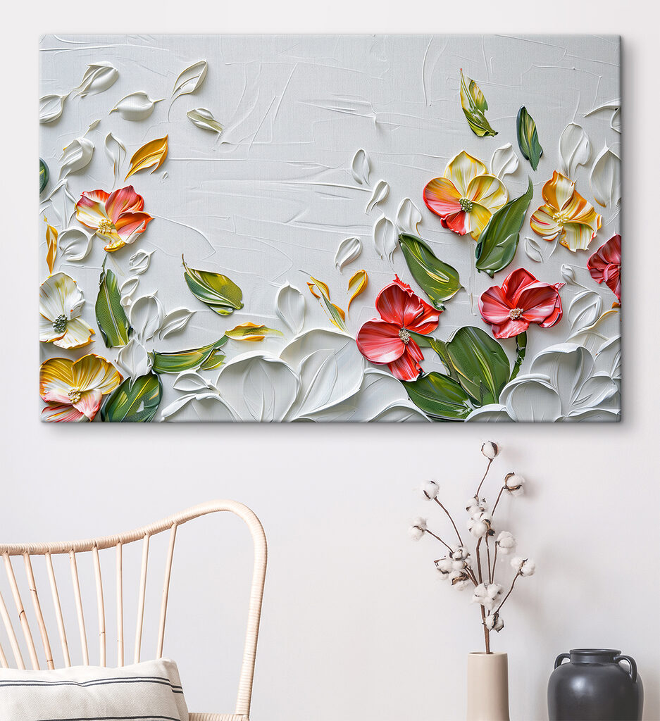 Blütenranken auf Weiß — Interieur 1