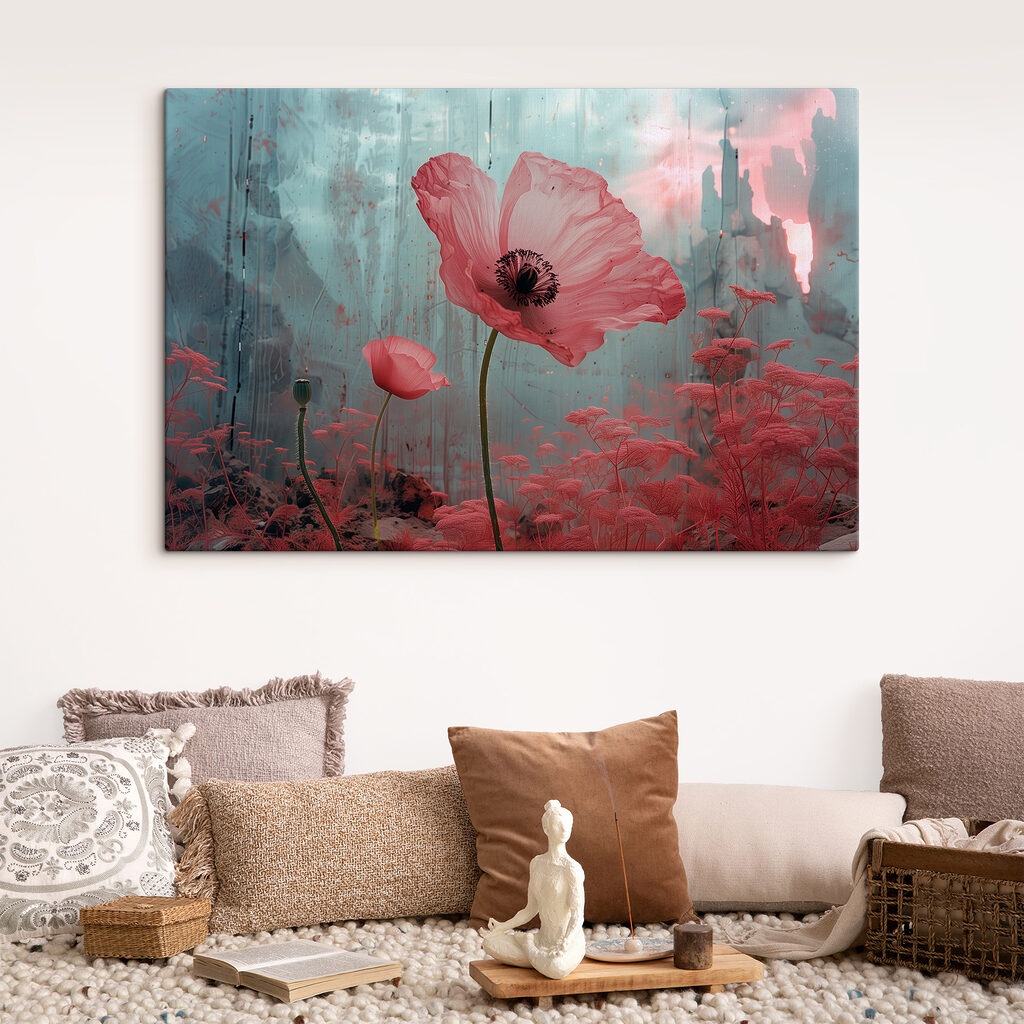 Rosa Mohn, blauer Nebel — Interieur 2