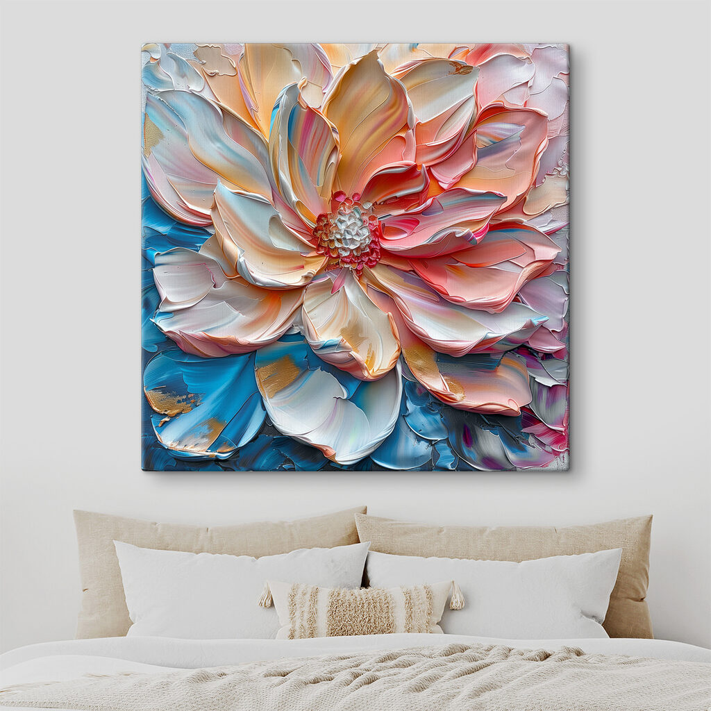 Korallrot-blaue Blüte — Interieur 2