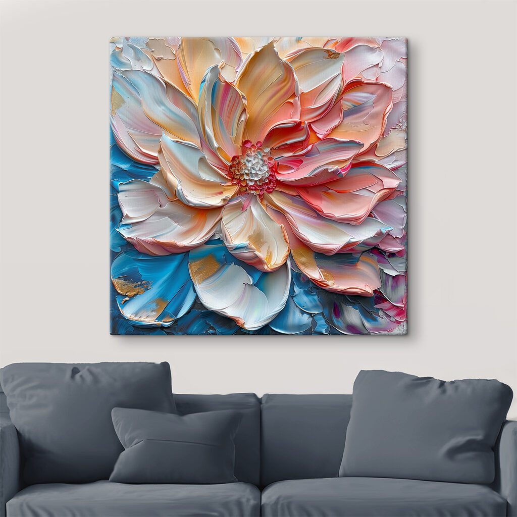 Korallrot-blaue Blüte — Interieur 3