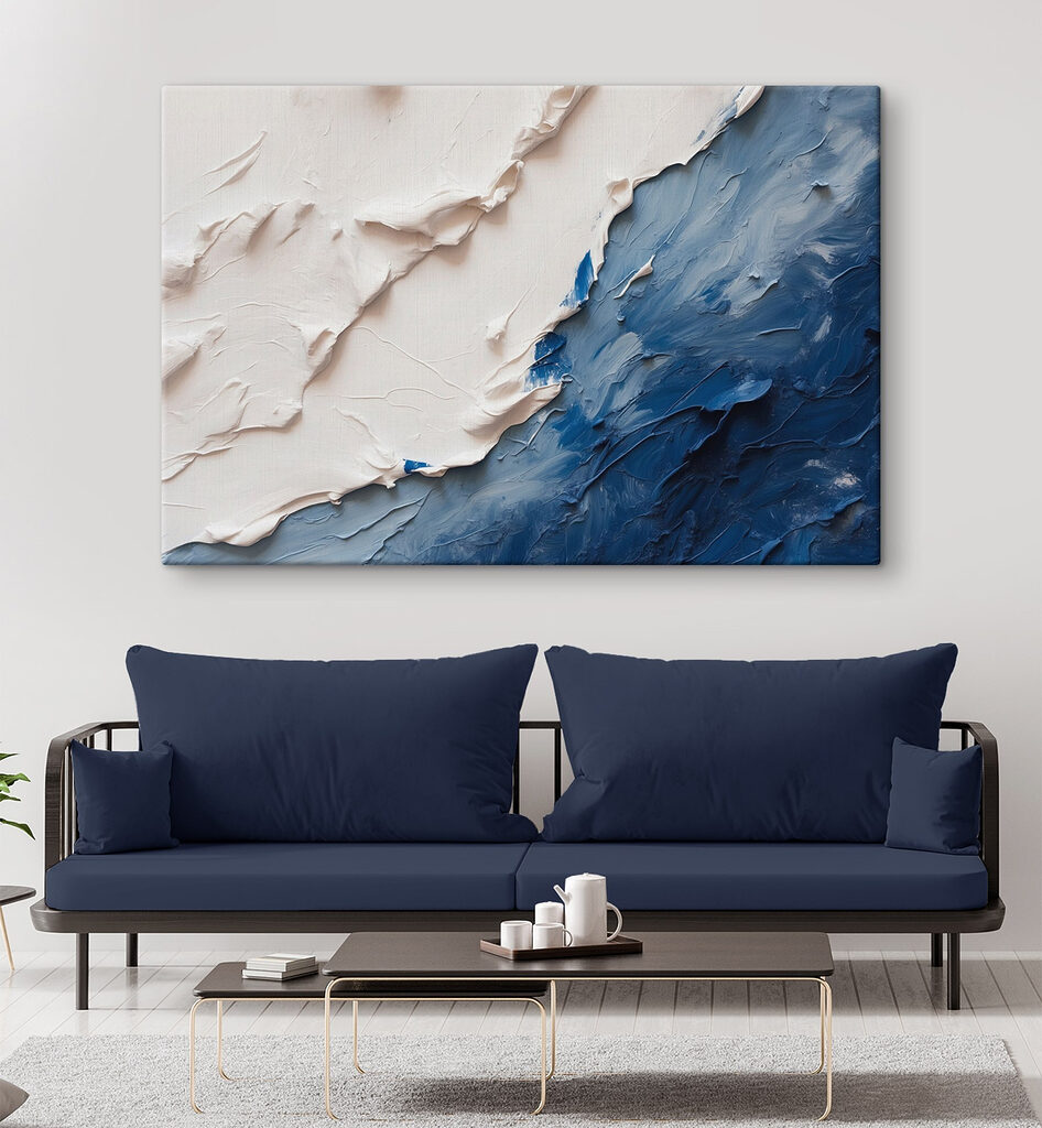 Weiß über Tiefblau — Interieur 2