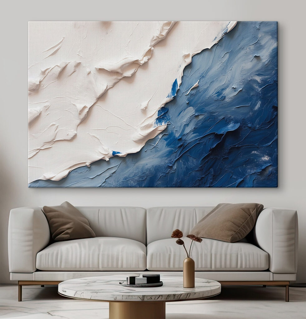 Weiß über Tiefblau — Interieur 3