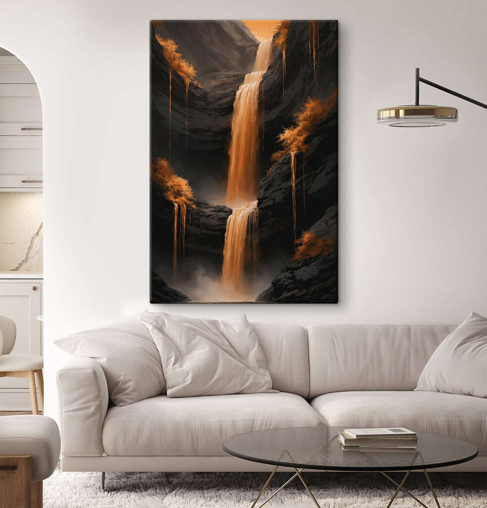 Goldener Wasserfall im Schatten — Interieur 1