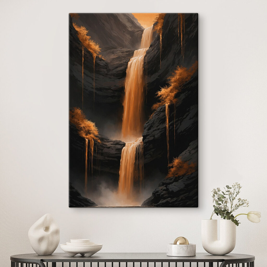 Goldener Wasserfall im Schatten — Interieur 2