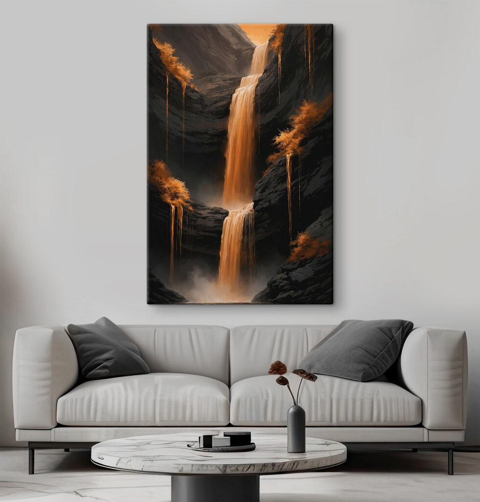 Goldener Wasserfall im Schatten — Interieur 3