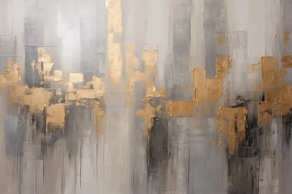Goldene Flächen im Nebel — ganzes Design