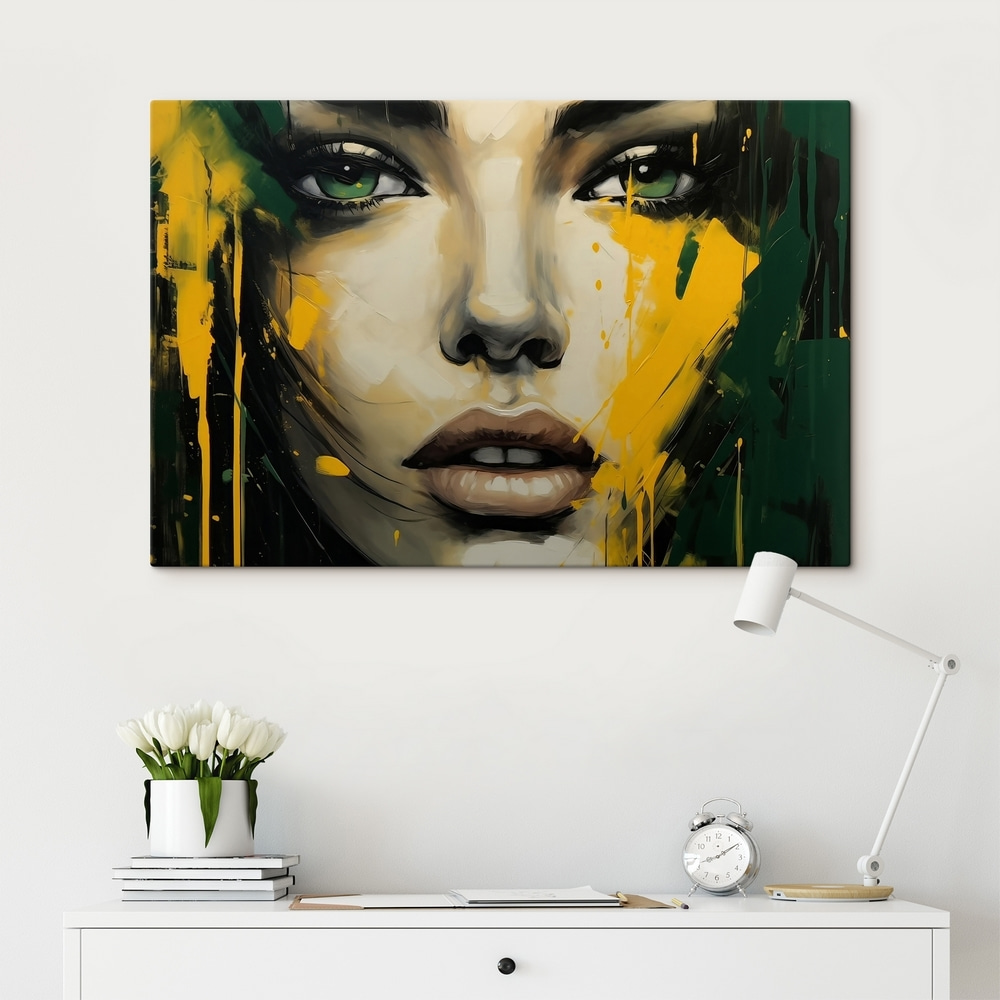 Augen hinter gelber Farbe — Interieur 1