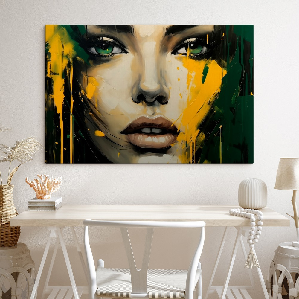 Augen hinter gelber Farbe — Interieur 2
