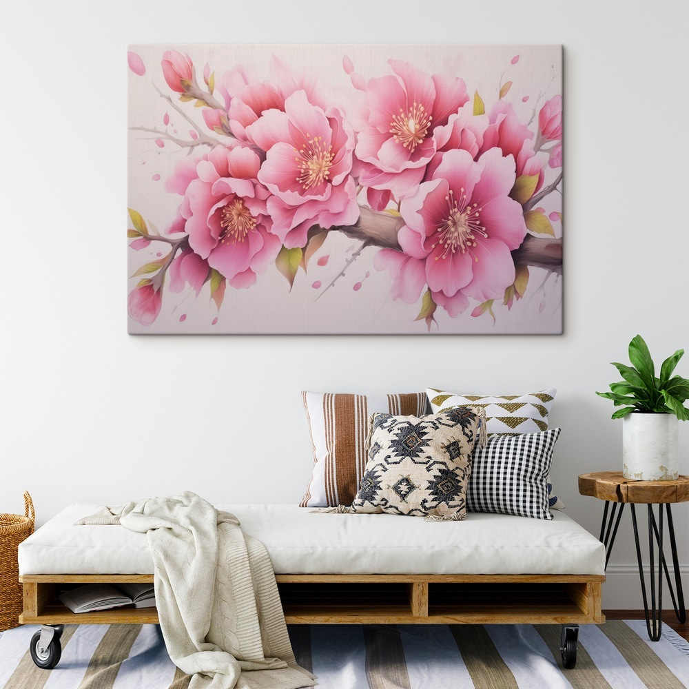 Rosa Blüten am Zweig — Interieur 2