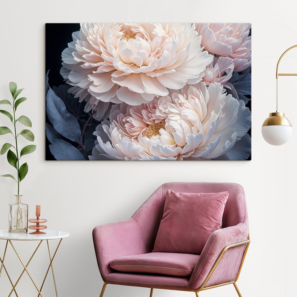 Pfingstrosen über dunklem Laub — Interieur 2