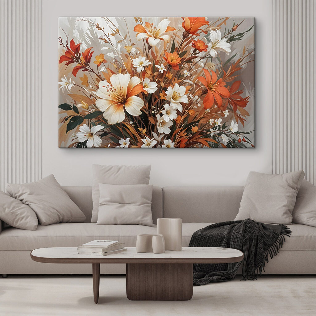 Herbstblumen in feinen Pinselstrichen — Interieur 1
