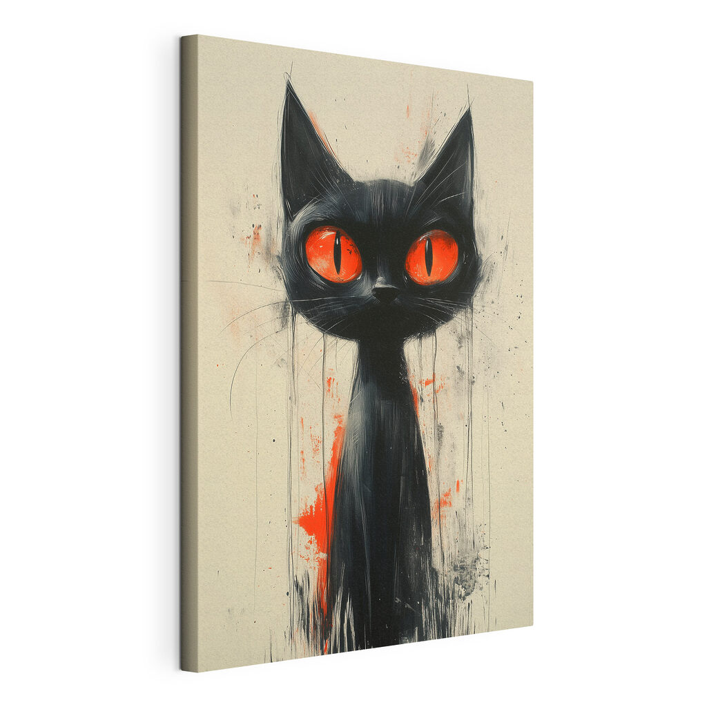 Schlanke schwarze Katze — Produktansicht