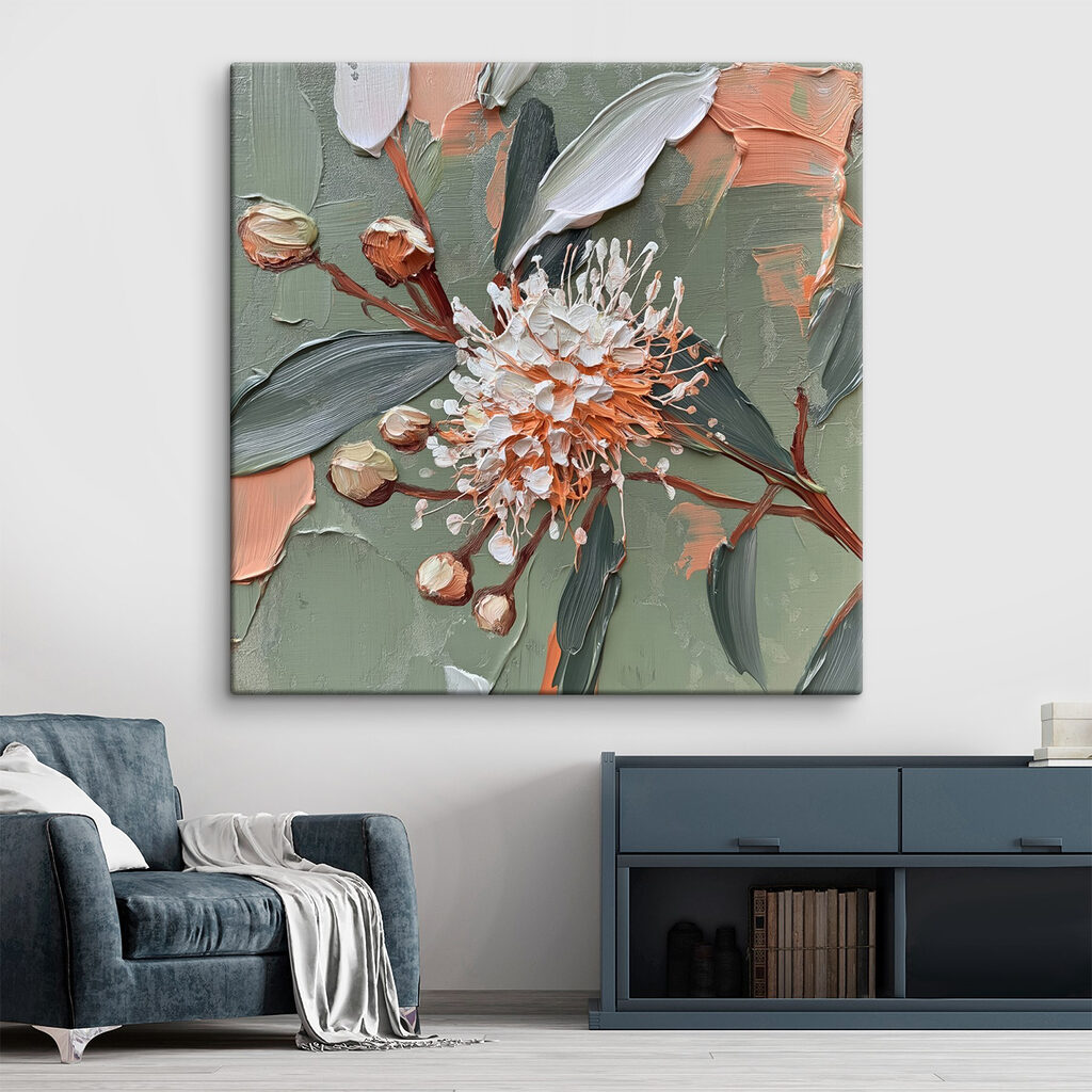 Blüte in groben Pinselstrichen — Interieur 1