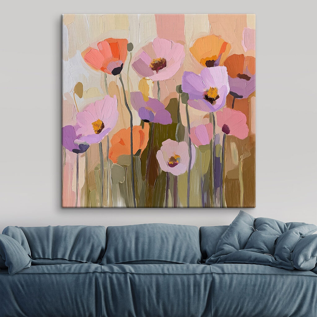 Blumen in kleinen Farbflächen — Interieur 1